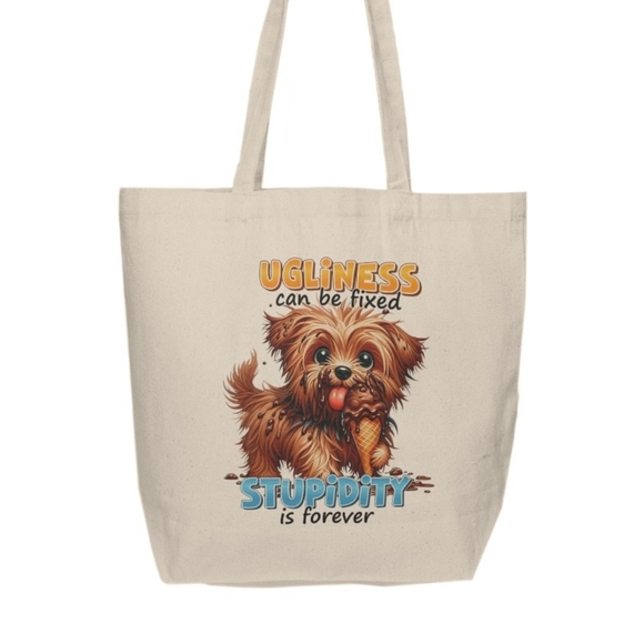 Ugliness Can Be Fix Custom Tote Bag - Picture 2 of 3